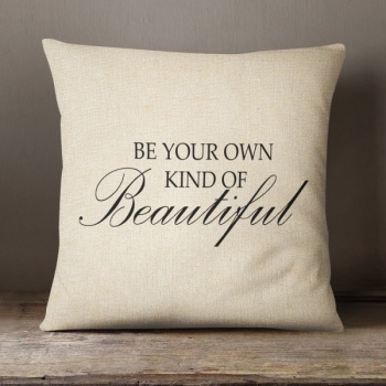 Cream Chenille Cushion - Be Your Own Kind of Beautiful